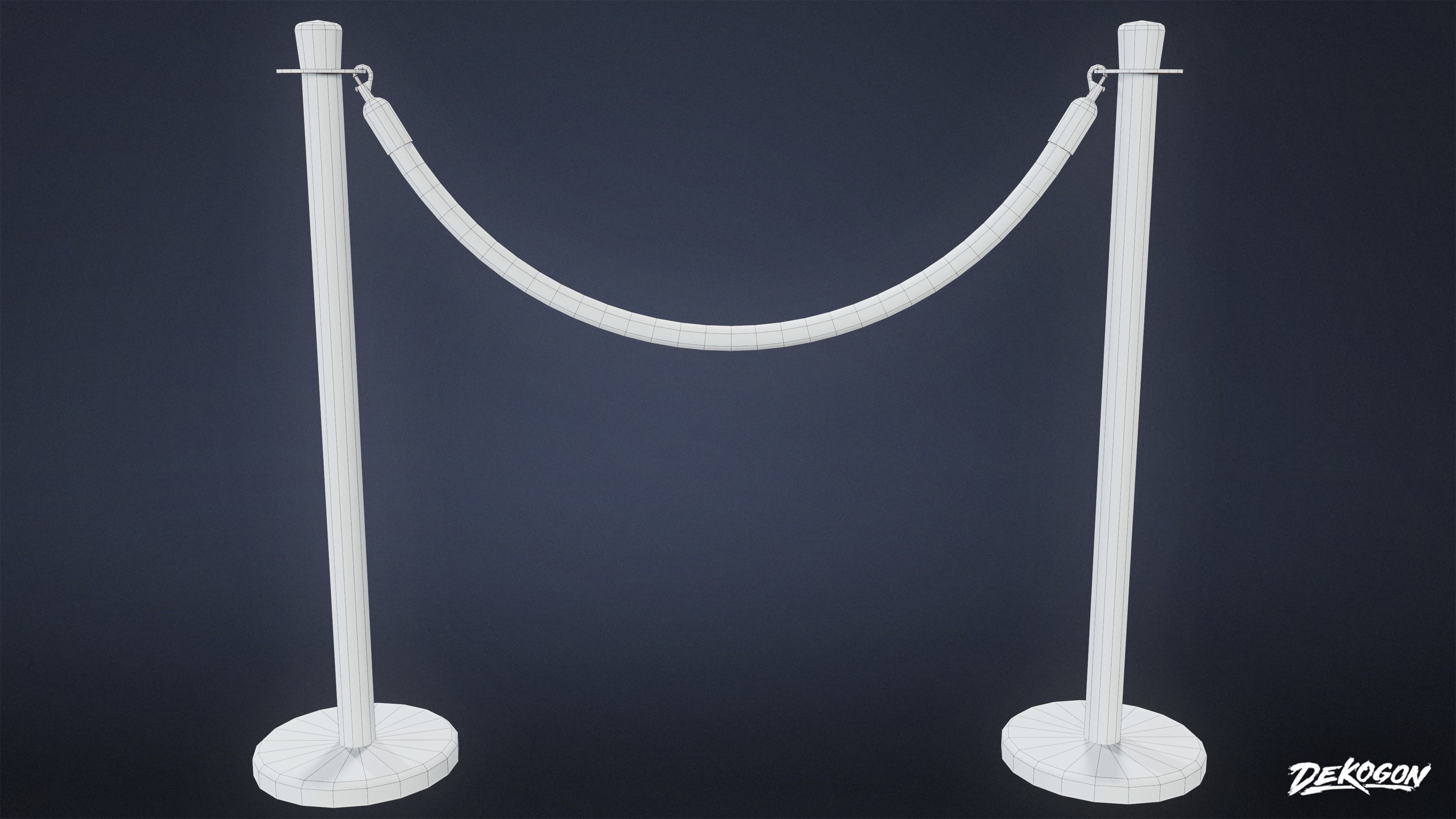 BANK HEIST - Lane Divider 01 - LOW POLY Low-poly 3D model_8