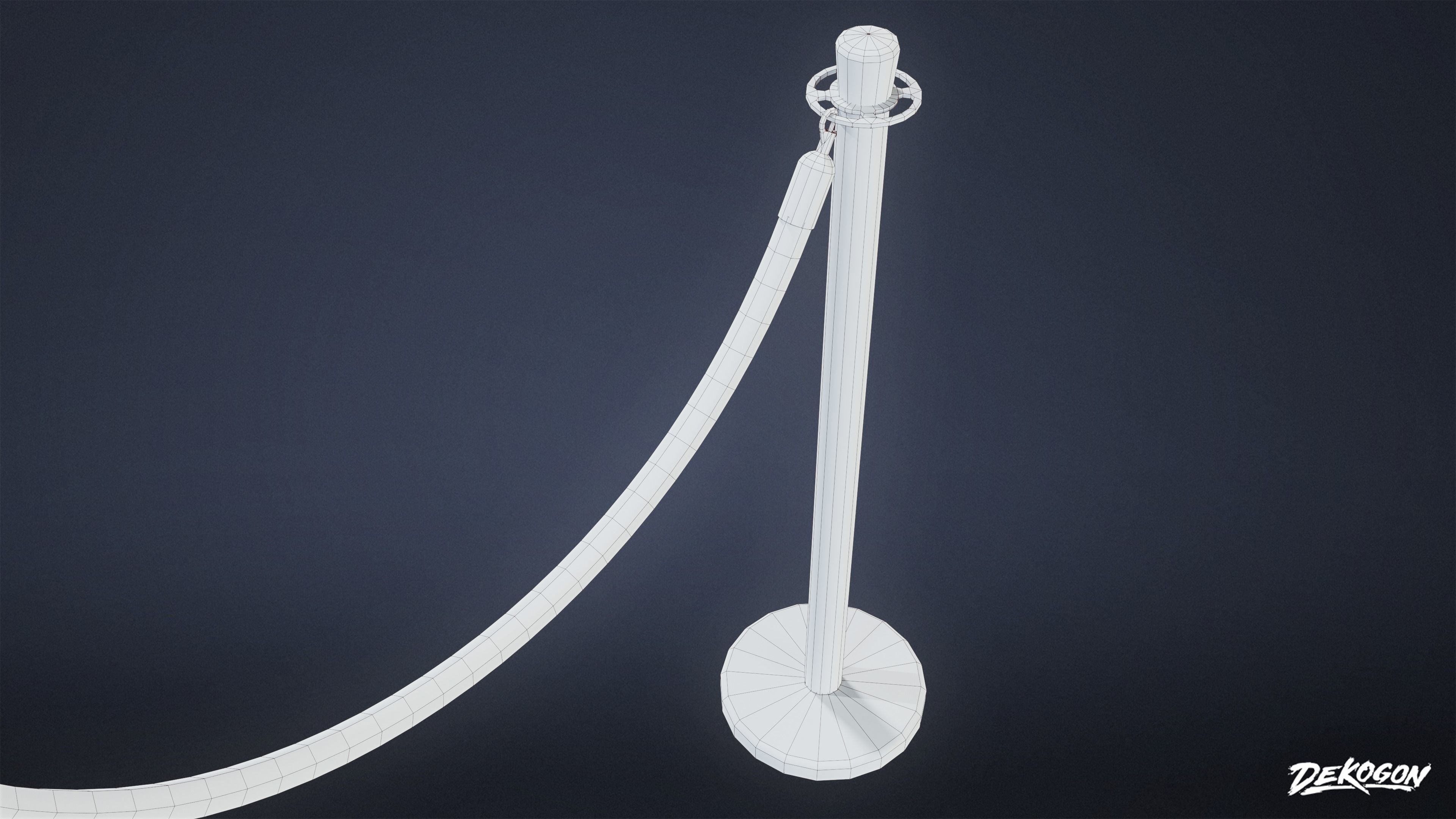 BANK HEIST - Lane Divider 01 - LOW POLY Low-poly 3D model_6