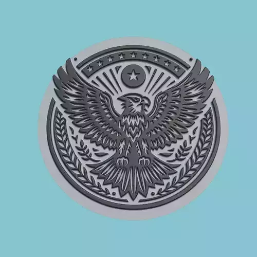 Hawk Animal Medallion Hawk Print Model