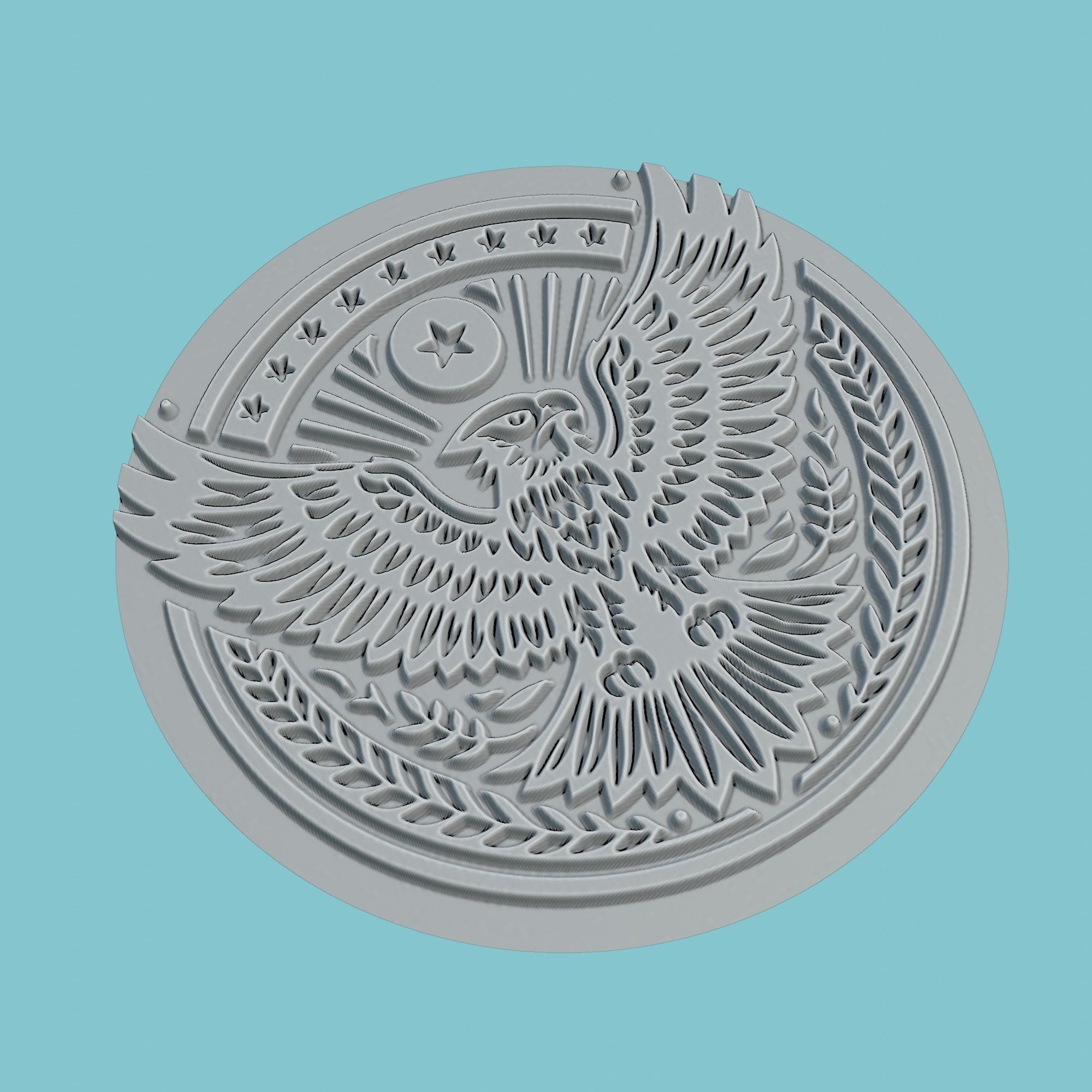 Hawk Animal Medallion Hawk Print Model 3D print model_3