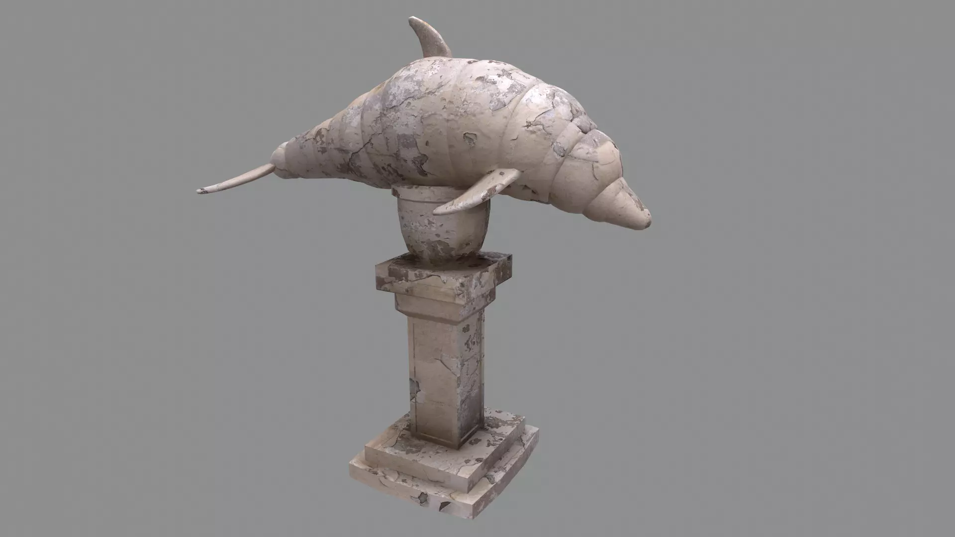 Dolphin Garden Decoration statue Low-poly 3D model