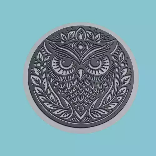 Owl Animal Medallion Owl Print Model
