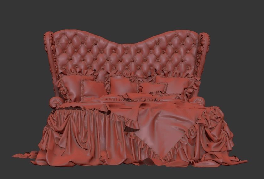 classic beds 3D model 3D model_4