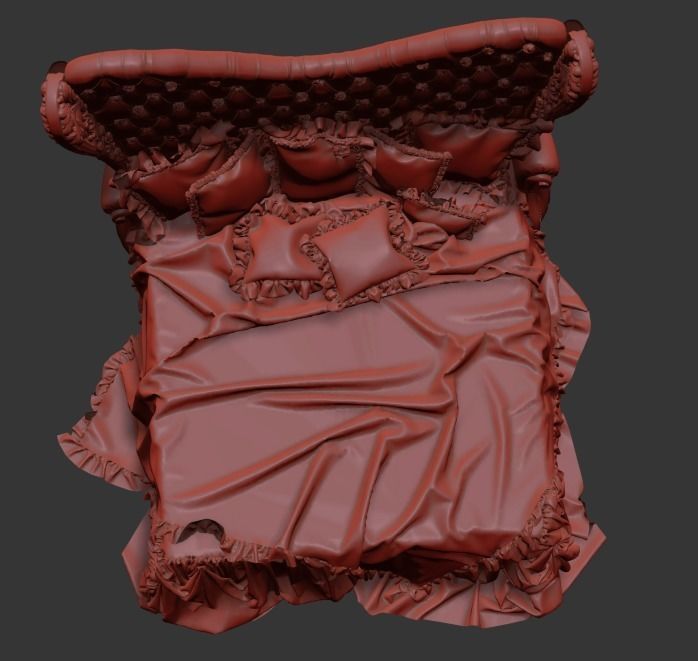 classic beds 3D model 3D model_5