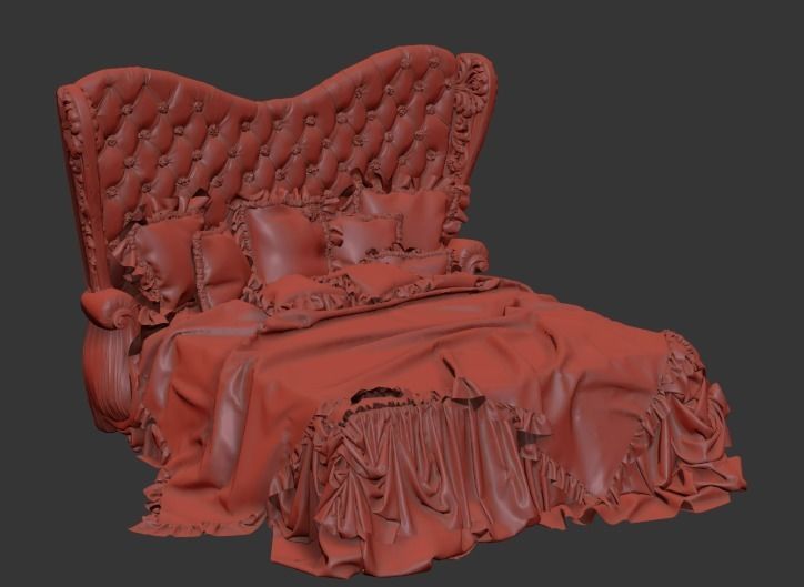 classic beds 3D model 3D model_1
