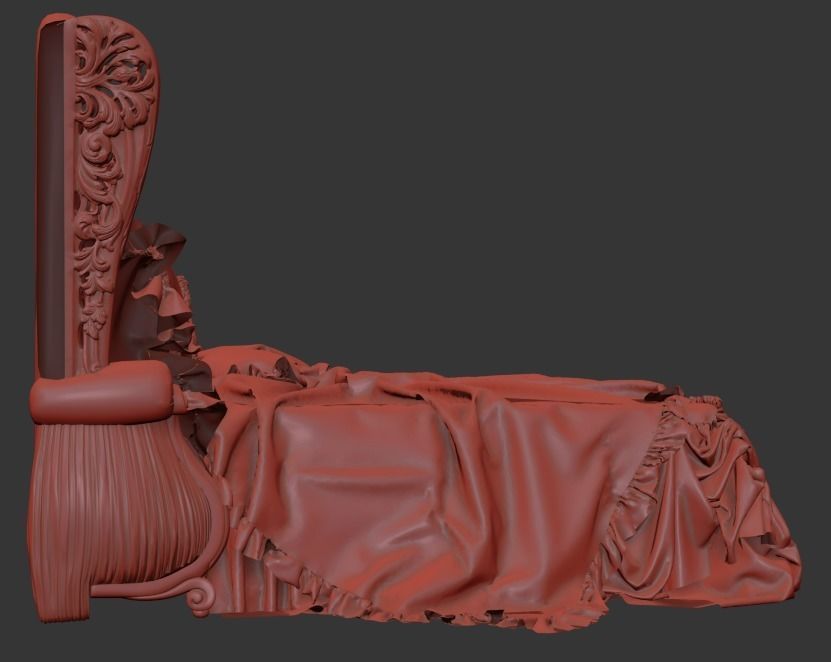 classic beds 3D model 3D model_2
