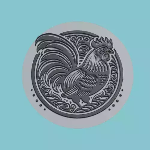 Chicken Animal Medallion Chicken Print Model