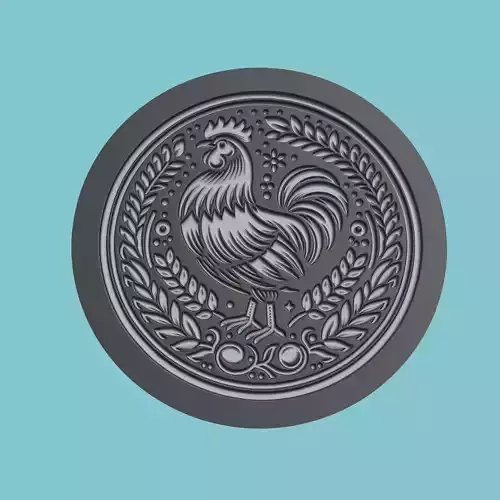 Chicken Animal Medallion Chicken Print Model