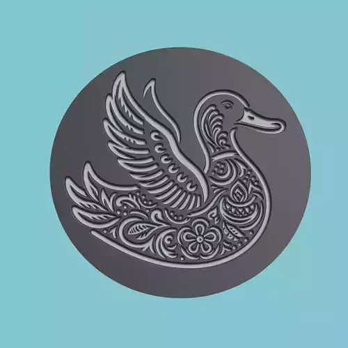 Duck Animal Medallion Duck Print Model