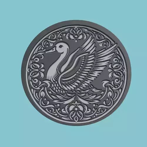 Duck Animal Medallion Duck Print Model