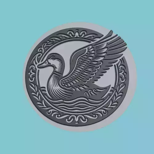 Duck Animal Medallion Duck Print Model