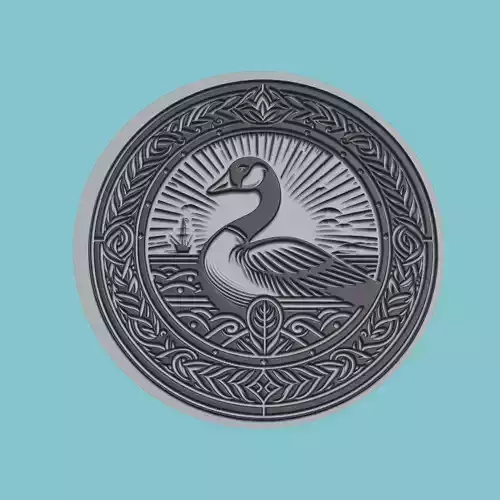 Goose Animal Medallion Goose Print Model