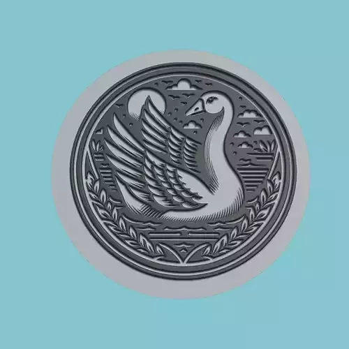 Goose Animal Medallion Goose Print Model