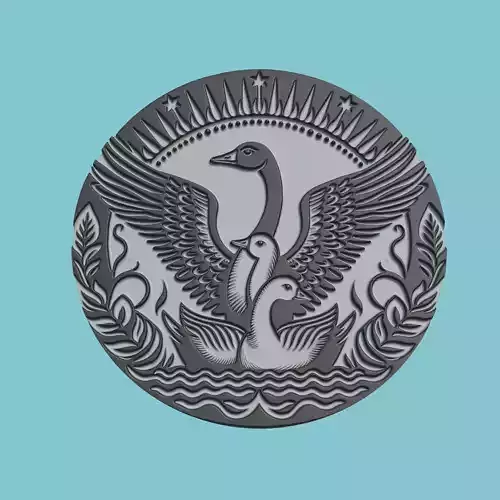 Goose Animal Medallion Goose Print Model