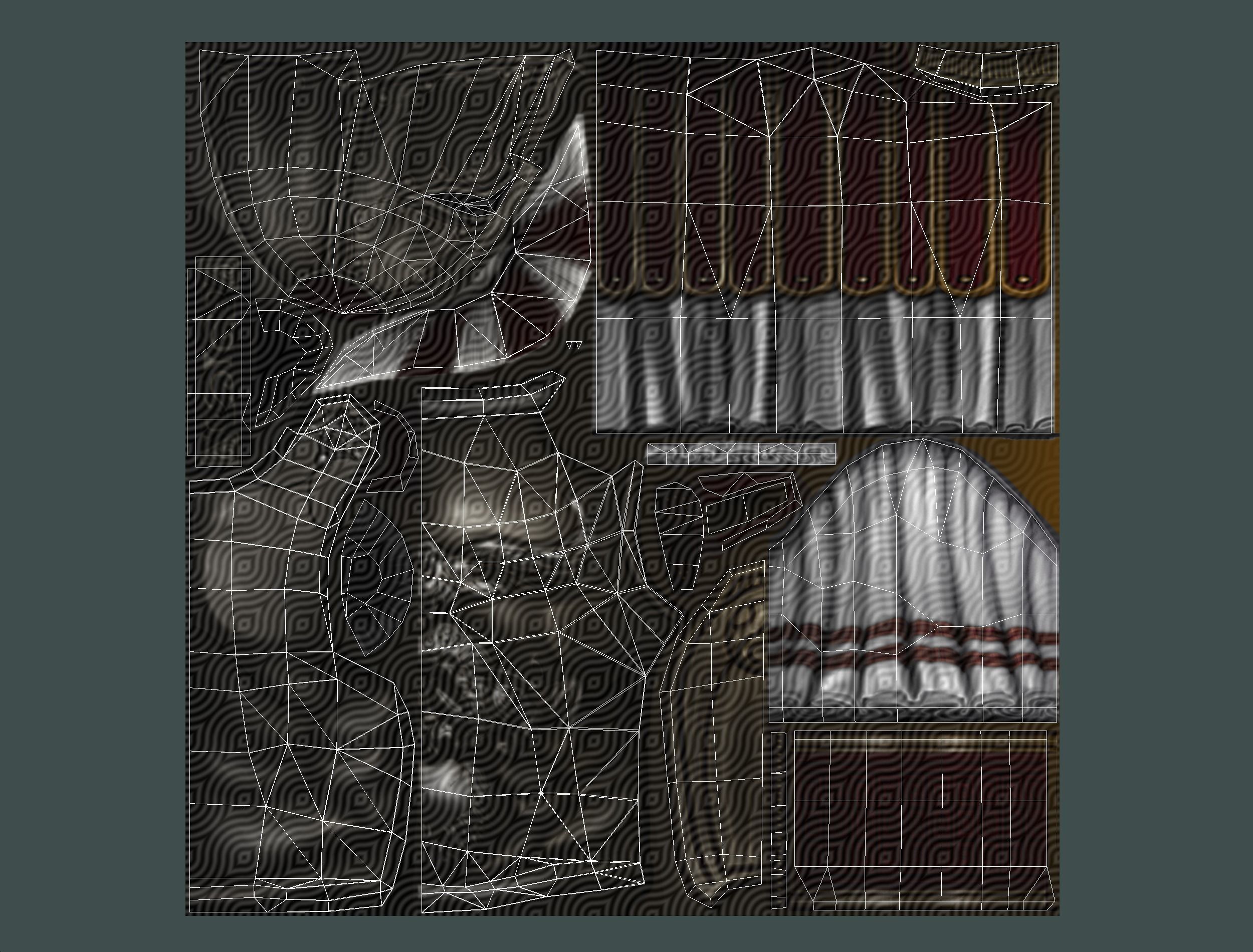 Ancient Warrior in Golden Armor and Helmet Low-poly 3D model_42