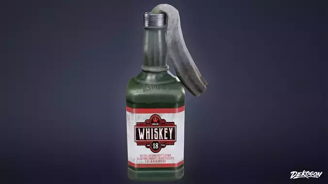 BANK HEIST - Molotov Cocktail 01 - LOW POLY Low-poly 3D model