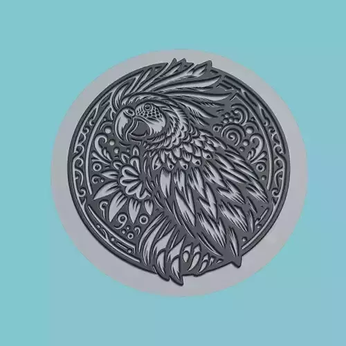 Parrot Animal Medallion Parrot Print Model