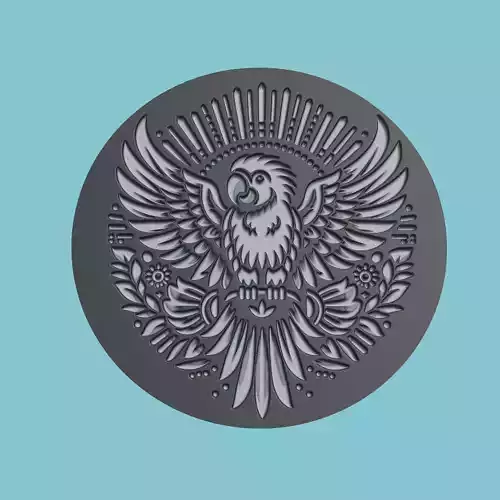 Parrot Animal Medallion Parrot Print Model