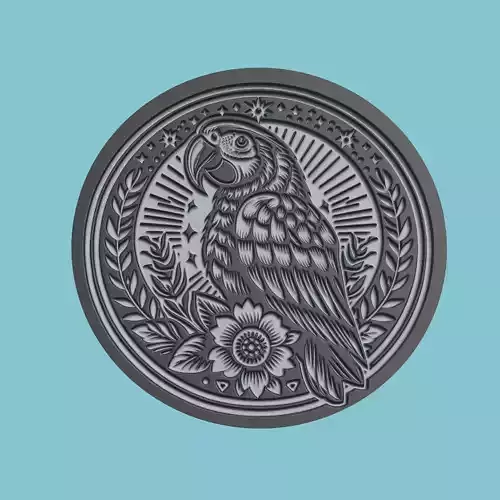 Parrot Animal Medallion Parrot Print Model