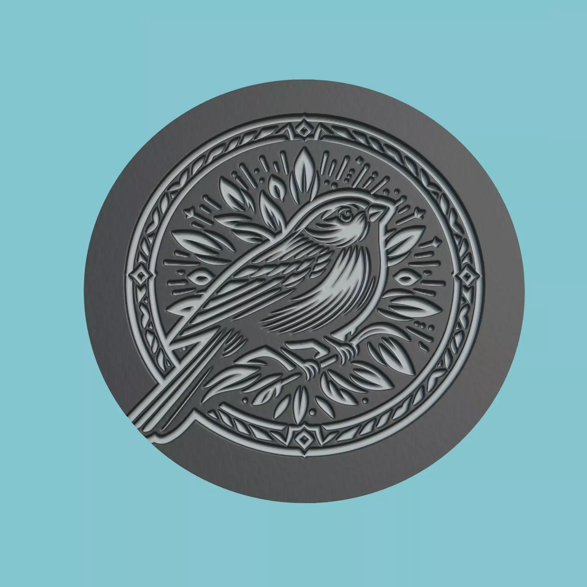Canary Animal Medallion Canary Print Model 3D print model_0