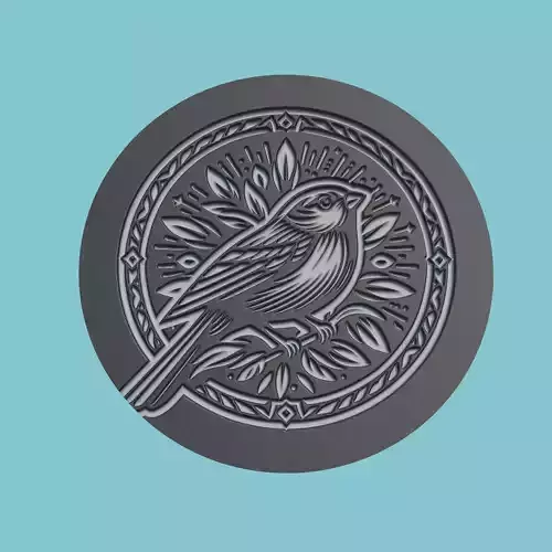 Canary Animal Medallion Canary Print Model