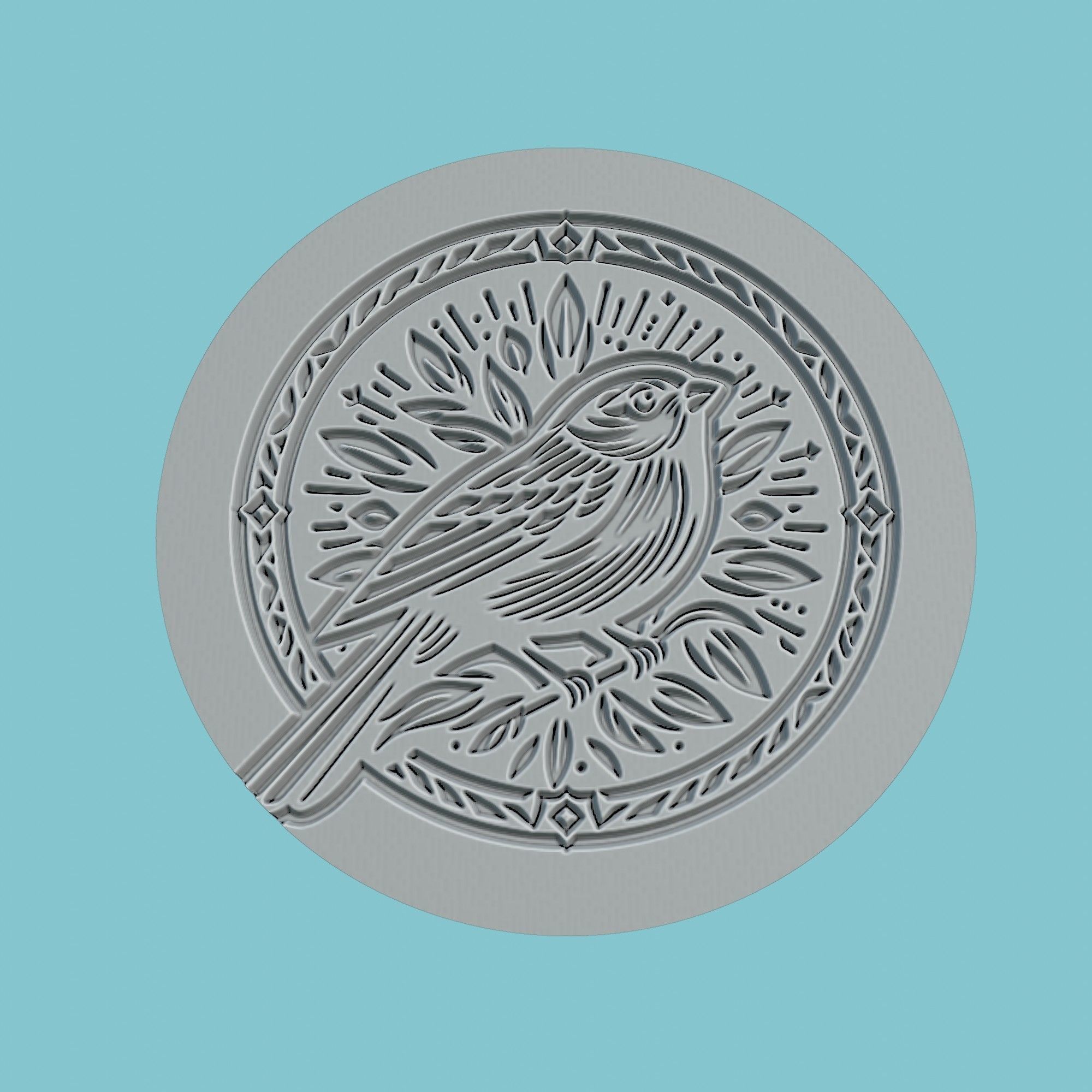 Canary Animal Medallion Canary Print Model 3D print model_2