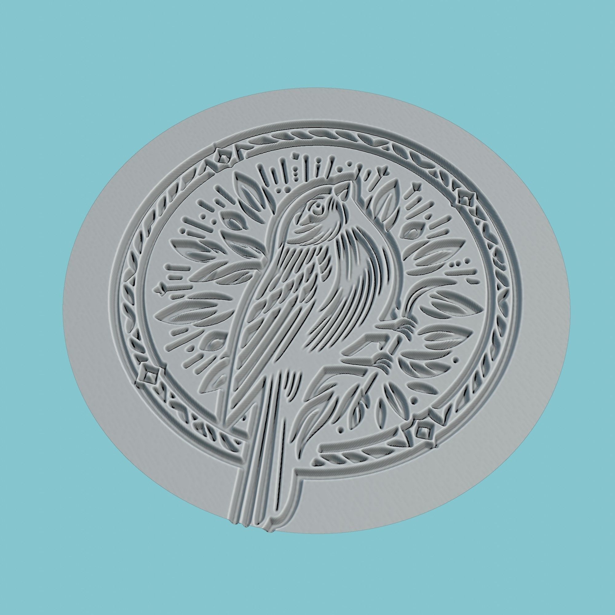 Canary Animal Medallion Canary Print Model 3D print model_3