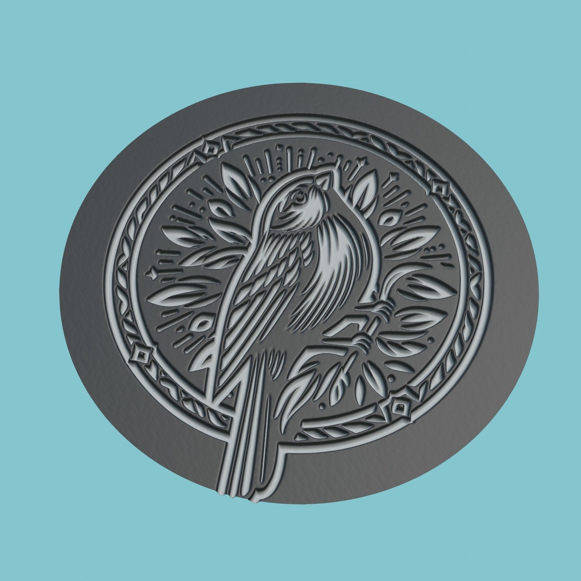 Canary Animal Medallion Canary Print Model 3D print model_1