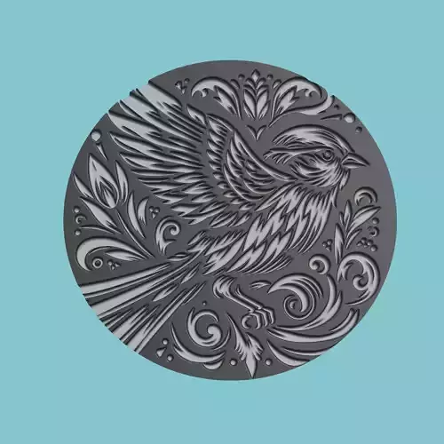 Canary Animal Medallion Canary Print Model