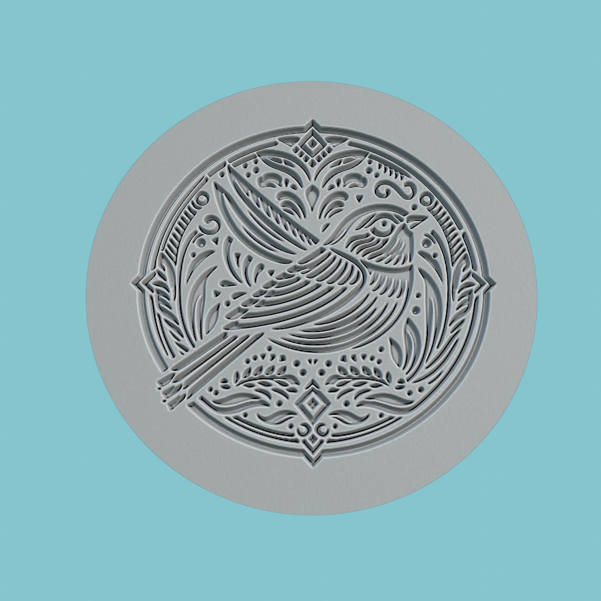 Canary Animal Medallion Canary Print Model 3D print model_2