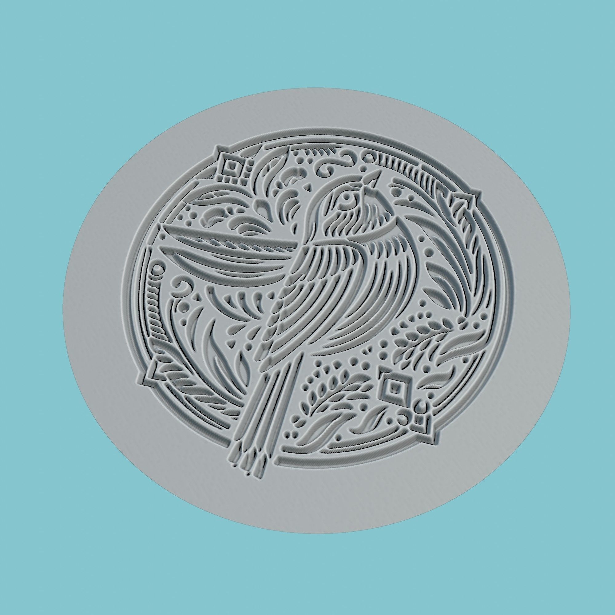 Canary Animal Medallion Canary Print Model 3D print model_3