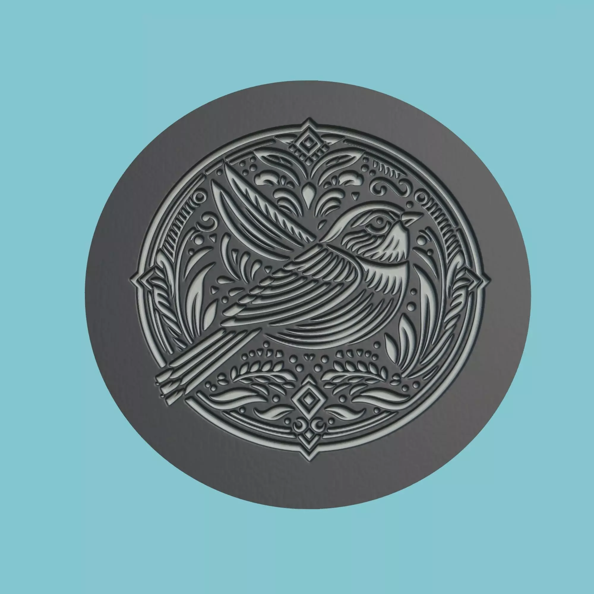 Canary Animal Medallion Canary Print Model 3D print model_0