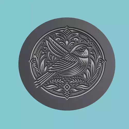 Canary Animal Medallion Canary Print Model