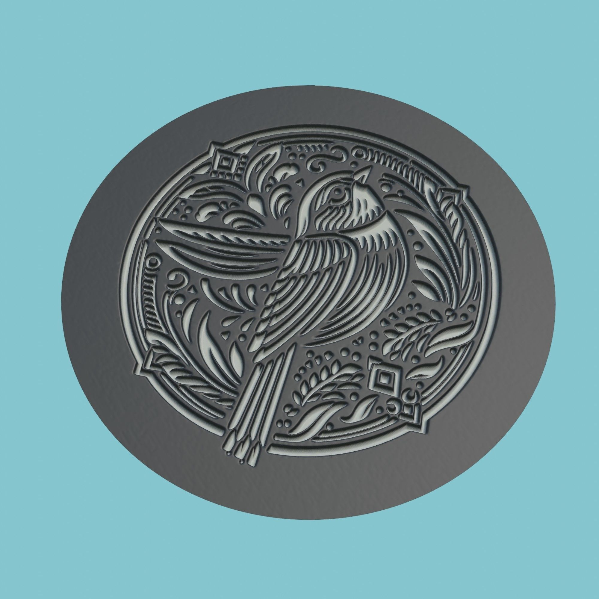 Canary Animal Medallion Canary Print Model 3D print model_1