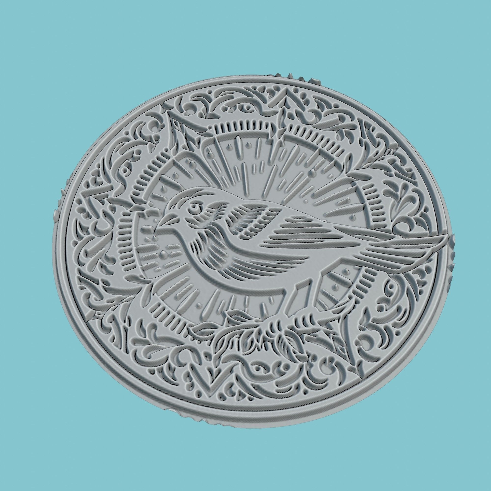 Canary Animal Medallion Canary Print Model 3D print model_3