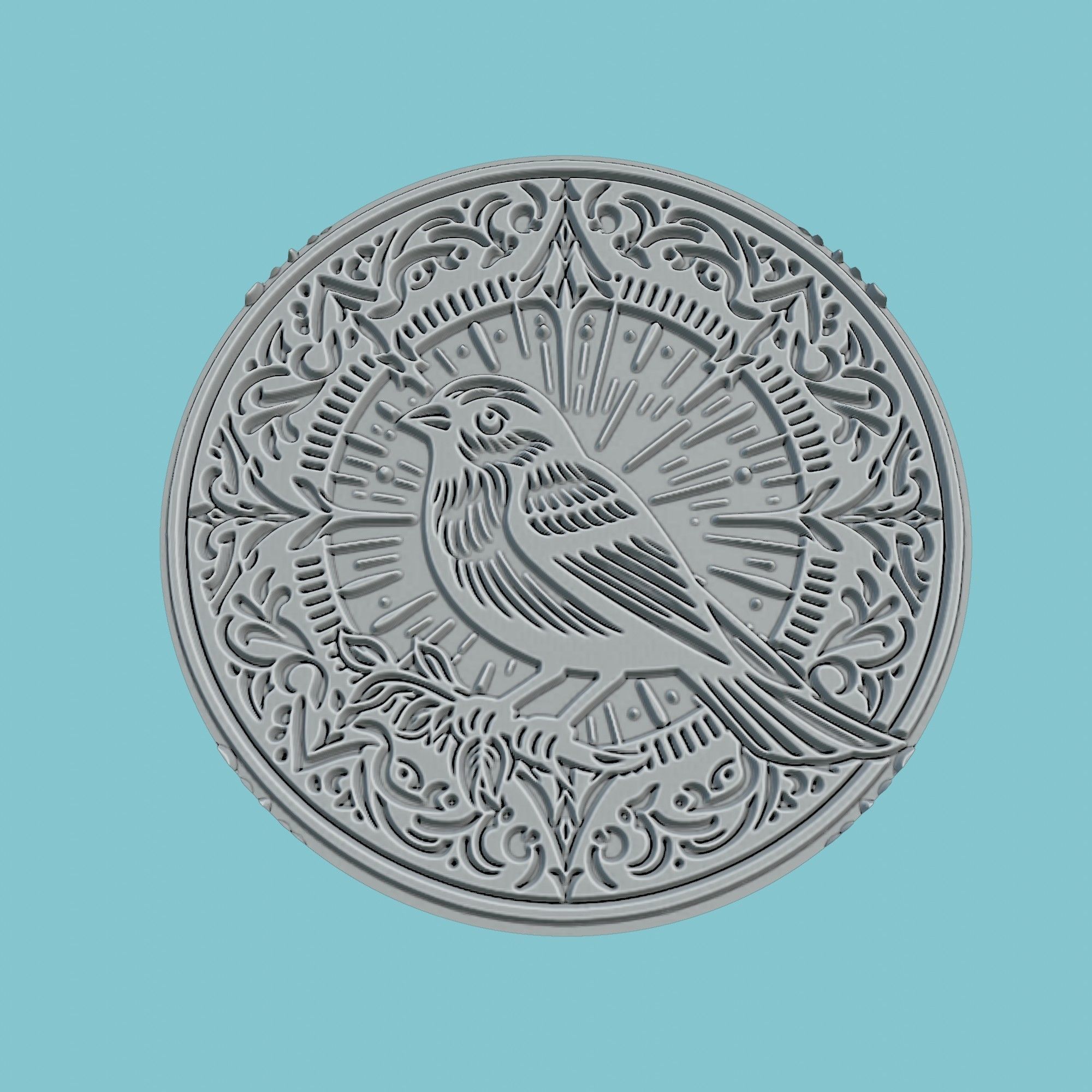 Canary Animal Medallion Canary Print Model 3D print model_2