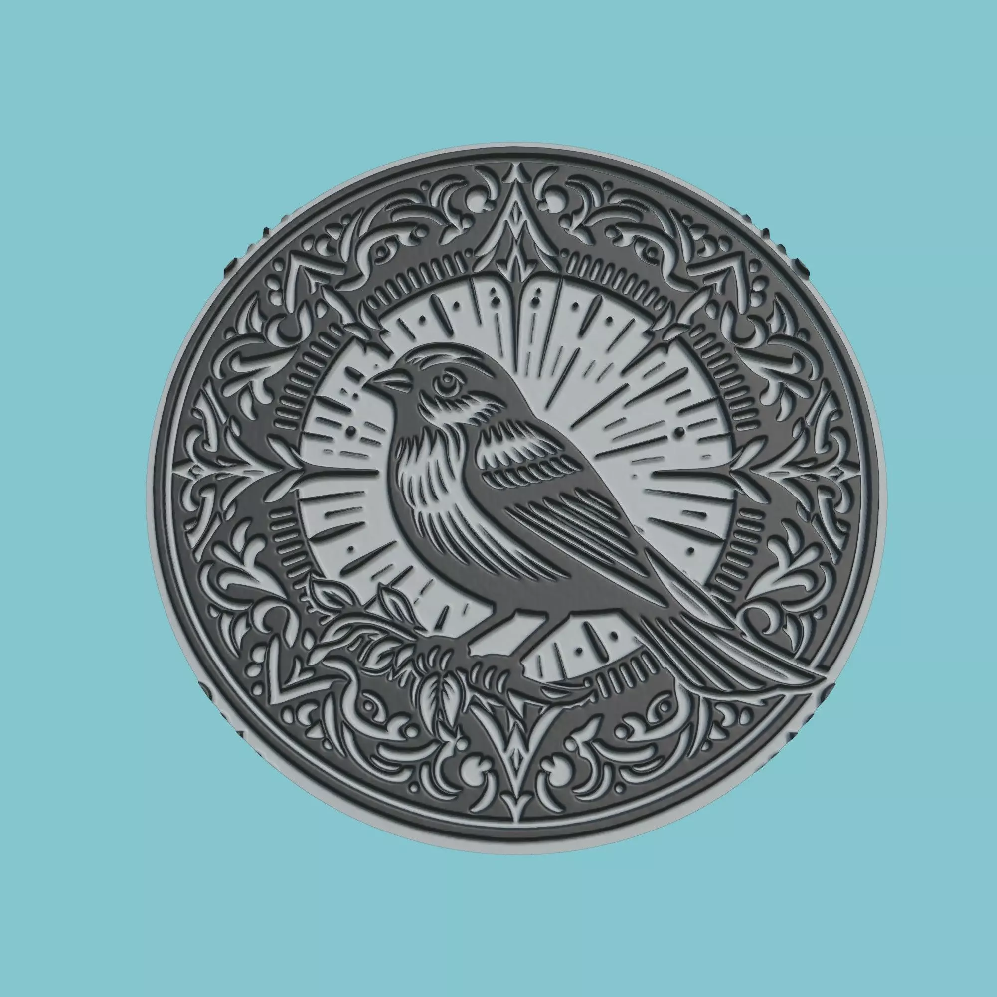 Canary Animal Medallion Canary Print Model 3D print model_0