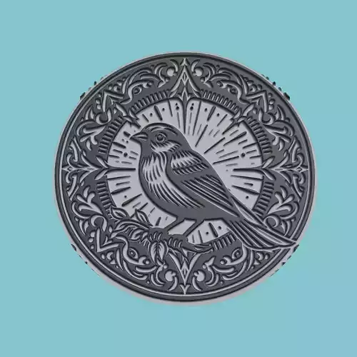 Canary Animal Medallion Canary Print Model