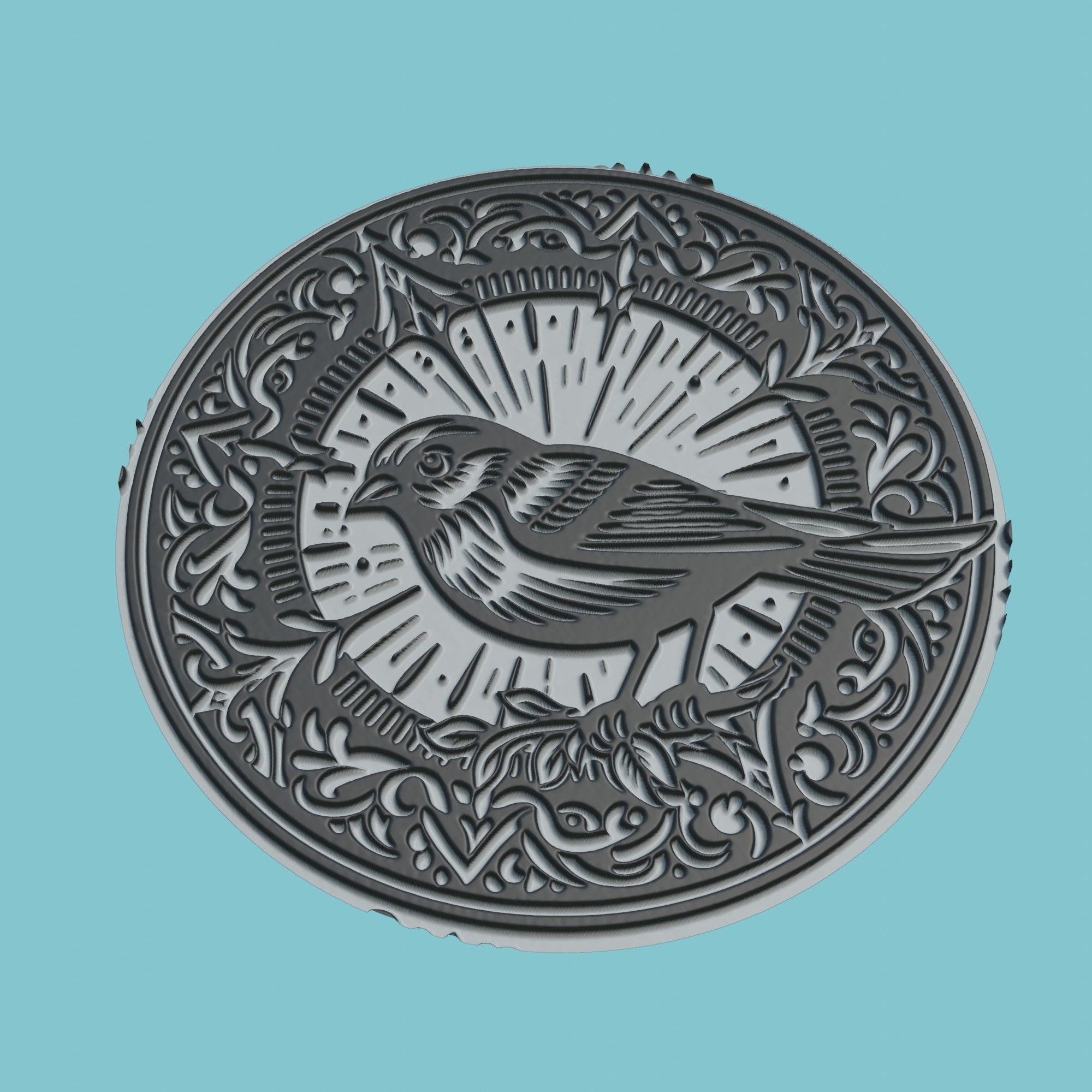 Canary Animal Medallion Canary Print Model 3D print model_1