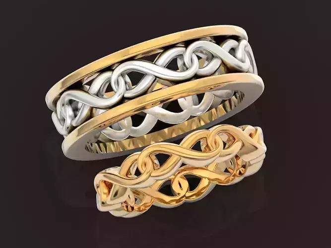 couples infinity wedding rings 1244