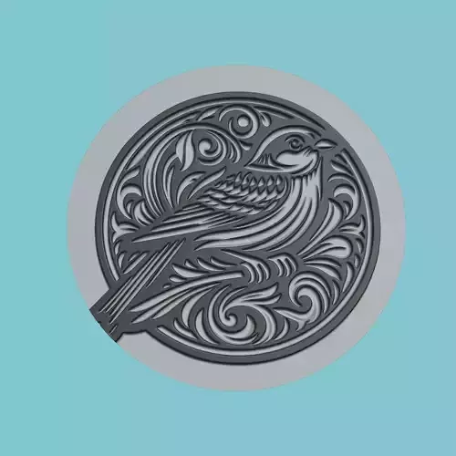 Sparrow Animal Medallion Sparrow Print Model