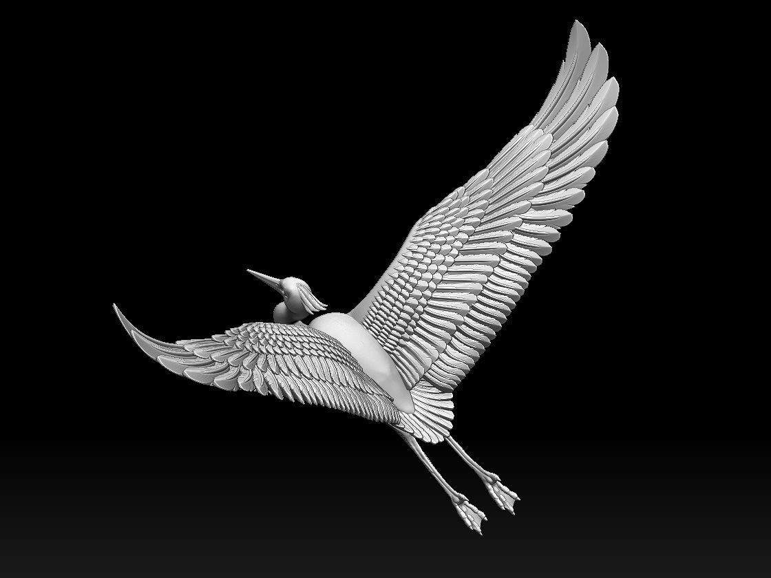 heron bird 3D print model_20