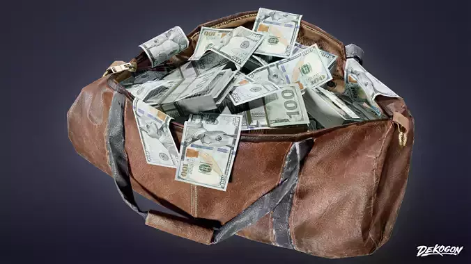 BANK HEIST - Money Bag 01 - LOW POLY