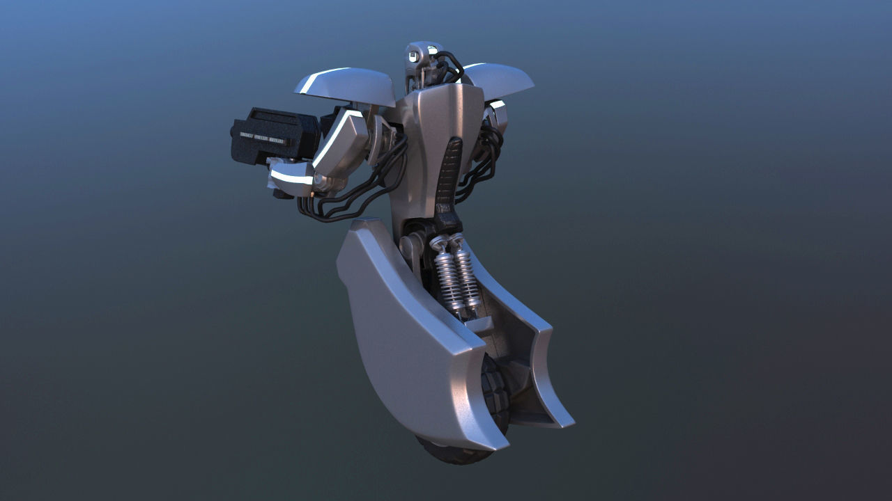 Unicycle Battle Robot 3D model_35