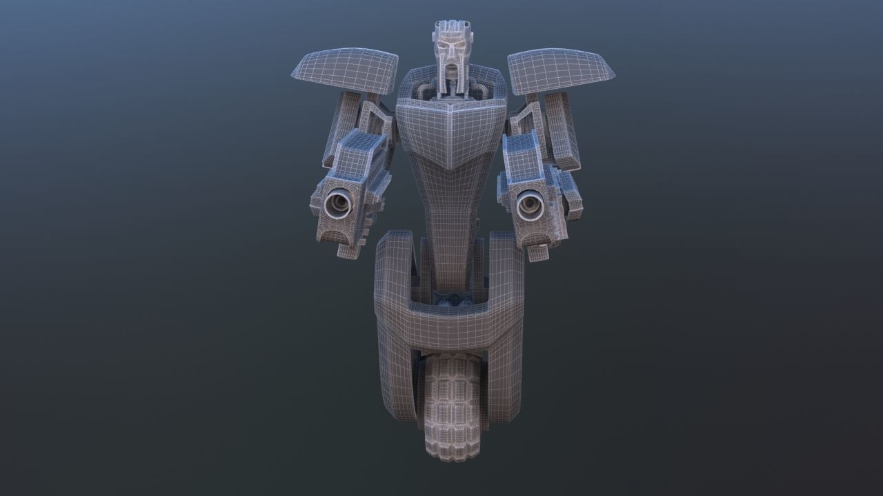 Unicycle Battle Robot 3D model_49
