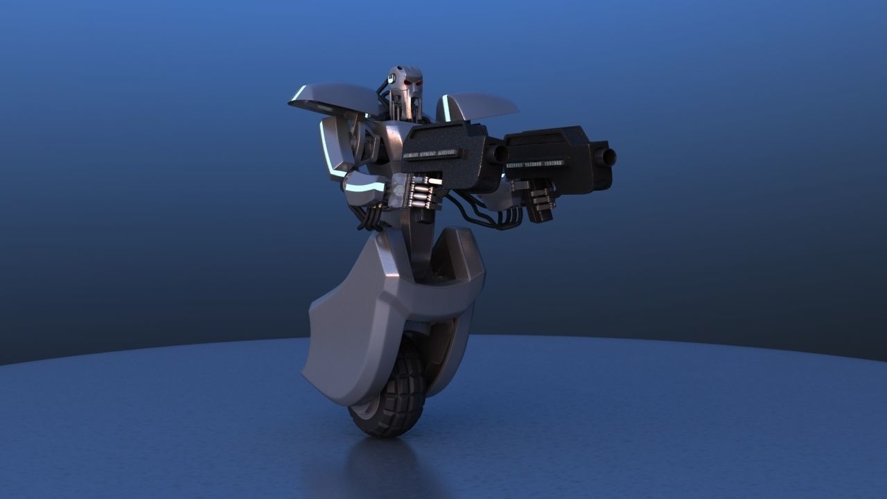 Unicycle Battle Robot 3D model_22