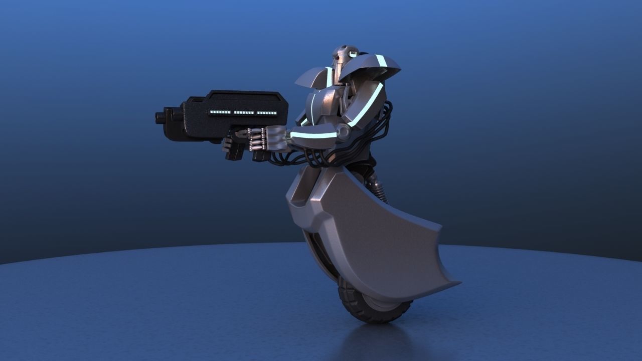 Unicycle Battle Robot 3D model_15