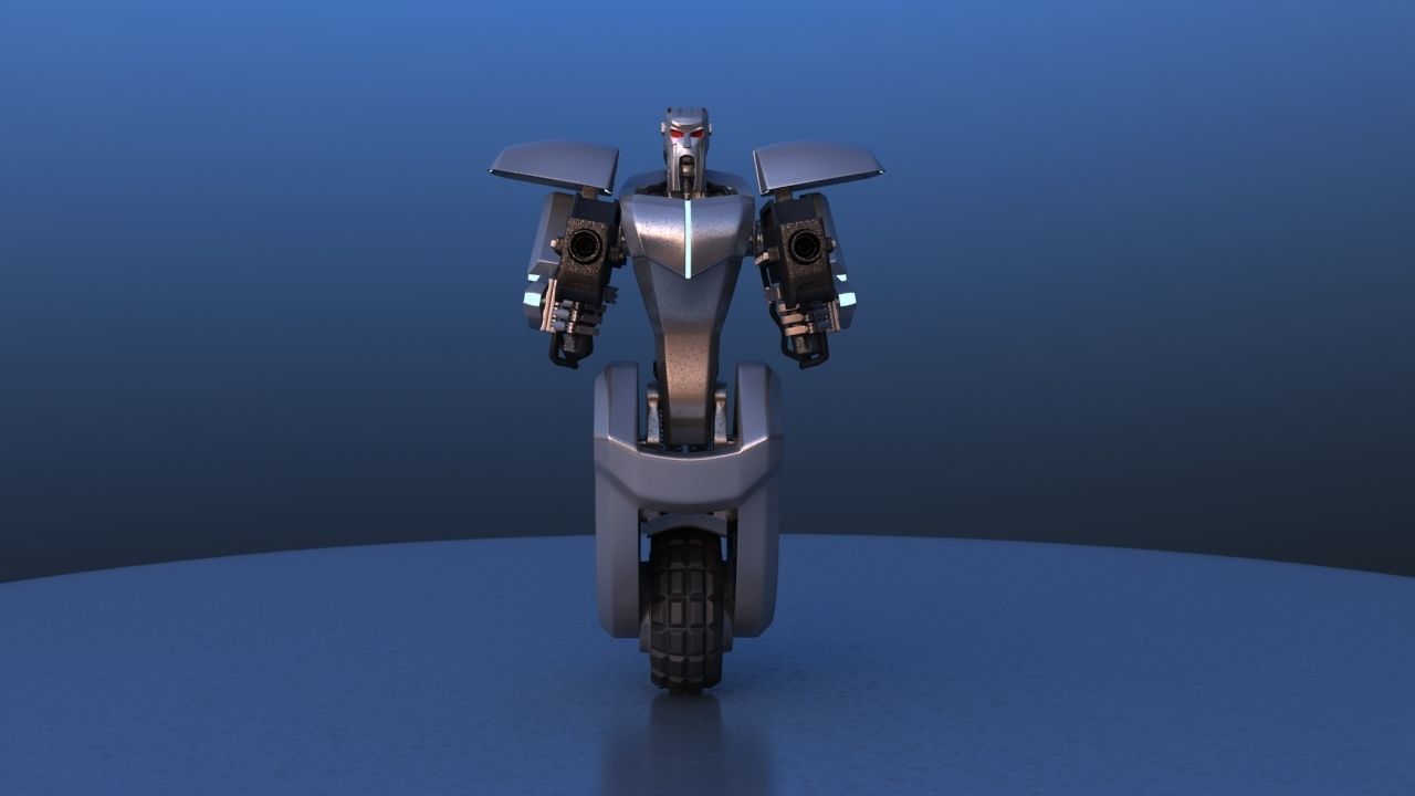 Unicycle Battle Robot 3D model_23