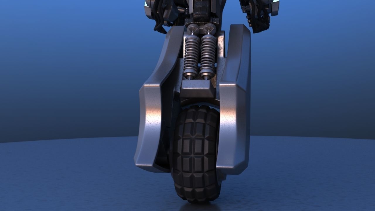 Unicycle Battle Robot 3D model_29