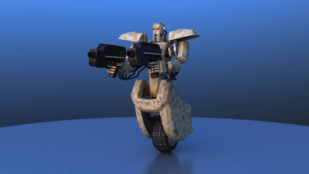 Unicycle Battle Robot 3D model_12